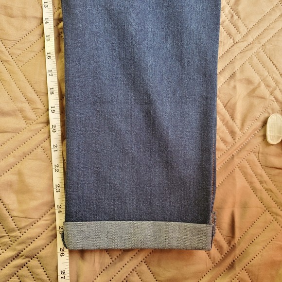 Seven7 weekend boyfriend relaxed fit size 10 medium dark jean denim - Picture 10 of 11